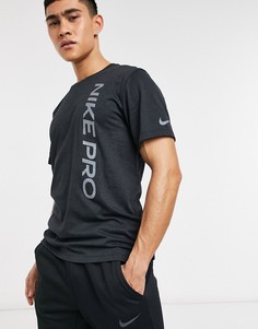 Черная футболка с логотипом Nike Pro Training-Черный цвет