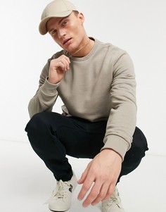 Бежевый свитшот с круглым вырезом Only & Sons