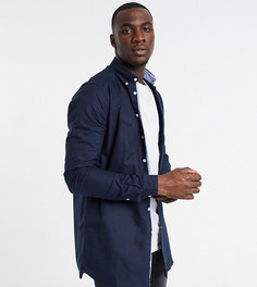 Оксфордская рубашка на пуговицах с длинными рукавами Duke-Темно-синий