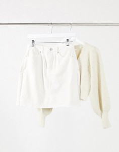 Белая джинсовая юбка Vila-Белый
