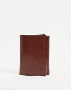 Кожаный кошелек-бумажник с тройным сложением Silver Street-Коричневый цвет