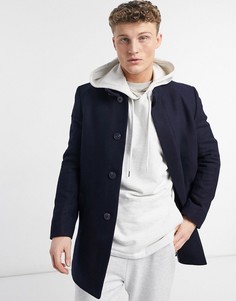 Пальто с воротником-стойкой Ben Sherman-Темно-синий