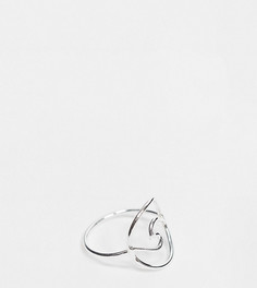 Кольцо из стерлингового серебра с абстрактным дизайном Kingsley Ryan-Серебристый