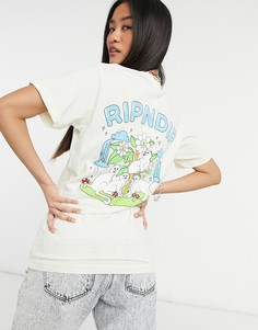 Кремовая футболка RIPNDIP Magical Place-Белый