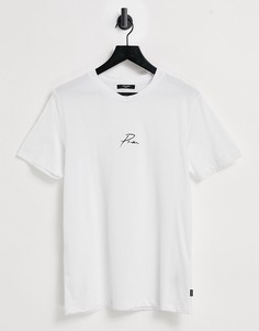 Белая oversized-футболка с логотипом-надписью на груди Jack & Jones Premium-Белый