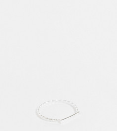 Витое кольцо из стерлингового серебра с планкой Kingsley Ryan Curve-Серебристый