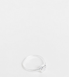 Кольцо из стерлингового серебра с прозрачным камнем Kingsley Ryan Curve-Серебристый