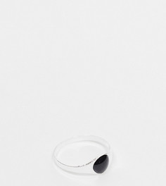 Кольцо-печатка из стерлингового серебра с камнем Kingsley Ryan Curve-Серебристый