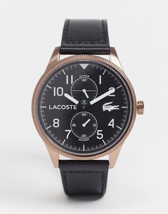 Часы с кожаным ремешком Lacoste Continental-Черный цвет