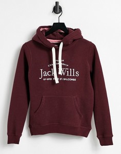 Бордовый худи с логотипом Jack Wills-Фиолетовый цвет