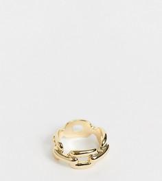 Эксклюзивное золотистое кольцо в форме цепочки DesignB London-Золотистый