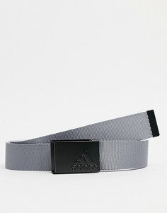 Двусторонний плетеный ремень серого цвета Adidas Golf-Серый