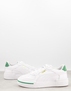 Белые кроссовки c зелеными вставками PUMA CA Pro Heritage-Белый