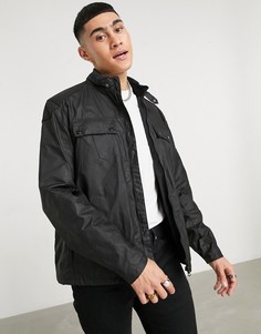 Черная вощеная куртка Barbour International Allen-Черный цвет