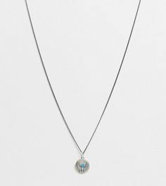Серебряное ожерелье с круглой подвеской в виде египетской богини Хатхор Serge DeNimes-Серебряный