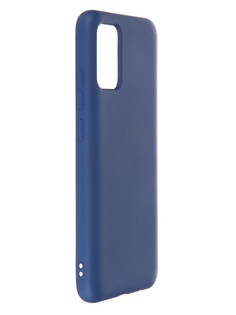 Чехол с микрофиброй DF для Samsung Galaxy A02s Silicone Blue sOriginal-21