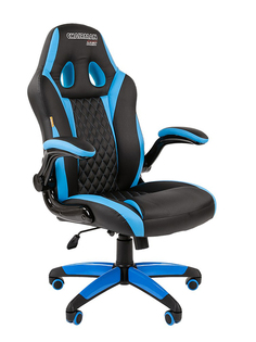 Компьютерное кресло Chairman 15 Экопремиум Black-Blue 7022779
