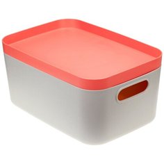 Коробка Инфинити полипропиленовая коралловая 145x200x295 мм 6,2 л Без бренда