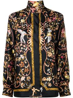 Hermès рубашка 1980-х годов с цветочным принтом Hermes