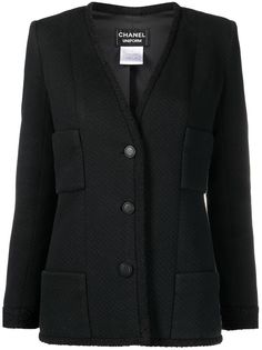 Chanel Pre-Owned однобортный жакет 2017-го года