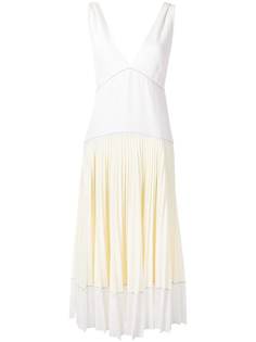 Proenza Schouler White Label платье в стиле колор-блок с плиссировкой