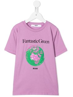 MSGM Kids футболка Planet с круглым вырезом