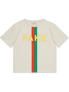 Gucci Kids футболка с надписью