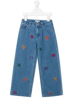 Kenzo Kids джинсы с вышивкой