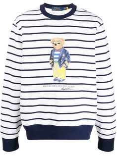 Polo Ralph Lauren полосатая толстовка с принтом