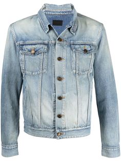 Saint Laurent куртка из вареного денима