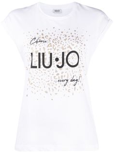 LIU JO футболка с леопардовым принтом