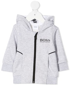 BOSS Kidswear худи на молнии с логотипом