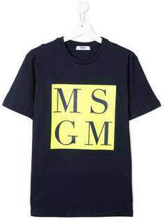 Msgm Kids футболка с короткими рукавами и логотипом