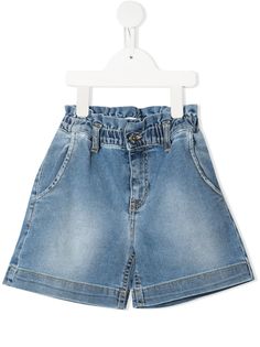 MSGM Kids джинсовые шорты с эластичным поясом