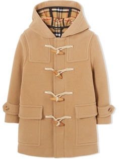 Burberry Kids дафлкот с контрастной подкладкой