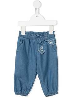 Chloé Kids джинсы с эластичным поясом и завязками