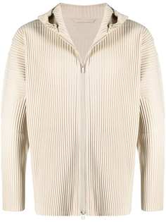 Homme Plissé Issey Miyake плиссированное худи на молнии
