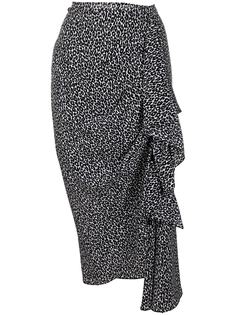 Michael Michael Kors драпированная юбка с анималистичным принтом