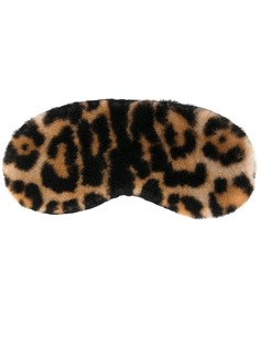 Yves Salomon маска с леопардовым принтом