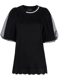 Simone Rocha расклешенная блузка с пышными рукавами