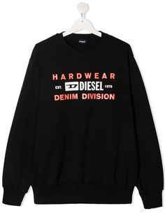 Diesel Kids толстовка с круглым вырезом и логотипом