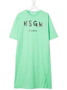 Msgm Kids платье-футболка с логотипом