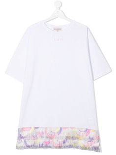 Emilio Pucci Junior платье-футболка с бахромой