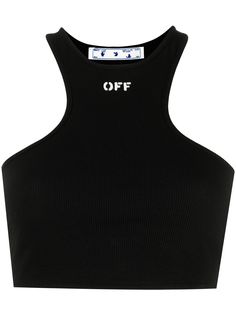 Off-White укороченный топ Rowing