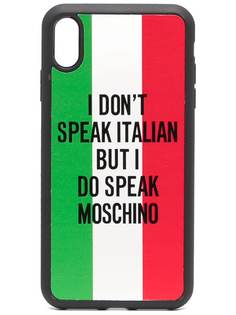 Moschino чехол для iPhone XS Max с надписью