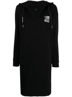 Armani Exchange платье-худи с нашивкой-логотипом