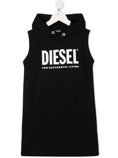 Diesel Kids платье-худи с логотипом