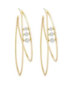 Jade Trau золотые серьги-кольца Penelope с бриллиантами