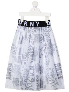 Dkny Kids юбка с тюлем и графичным принтом