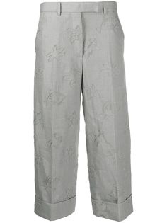 Thom Browne декорированные брюки Floral Fis